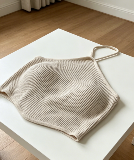 Knitted Backless Crop Tube Top